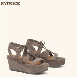 Trask suede tie up platform sandal